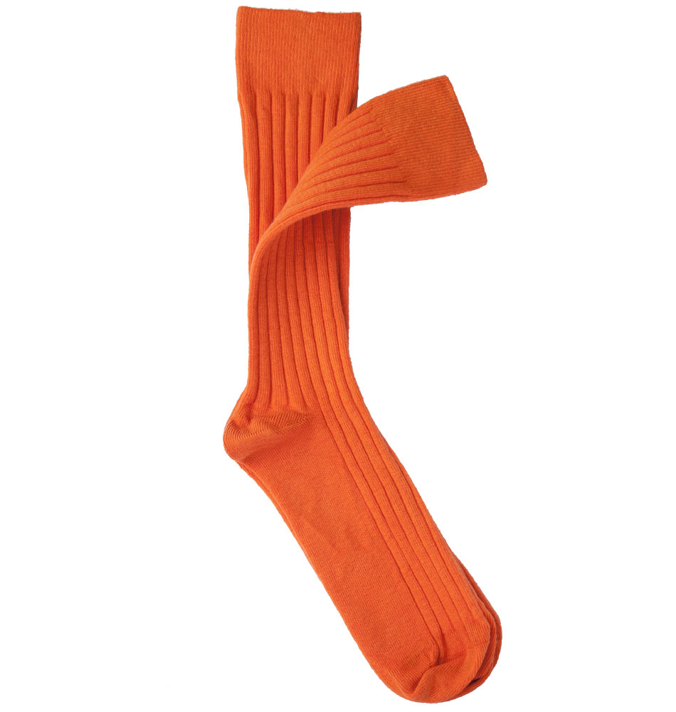 orange sock shoes